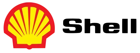 Il logo Shell con il simbolo della conchiglia giallo-rossa accanto alla parola “Shell” in carattere nero.